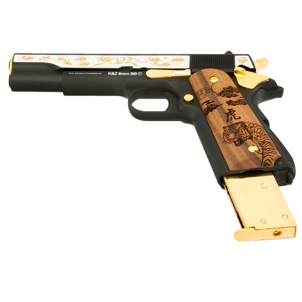 G&G GPM1911A1 Year Of The Tiger 2022 Vollmetall 6mm BB schwarz inkl. Holzschatulle Limited Edition Bild 1