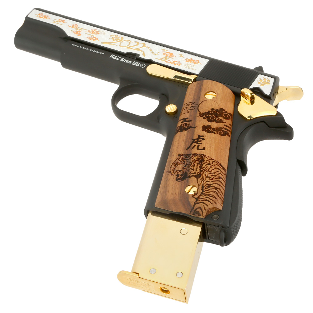 G&G GPM1911A1 Year Of The Tiger 2022 Vollmetall 6mm BB schwarz inkl. Holzschatulle Limited Edition Bild 1