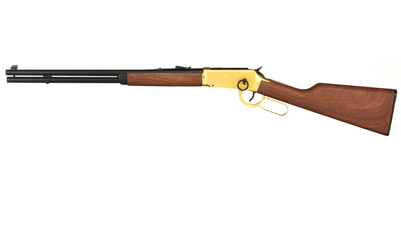Double Bell M1894 Western Rifle mit Hlsenauswurf Vollmetall CO2 6mm BB gold - Holzoptik Bild 1
