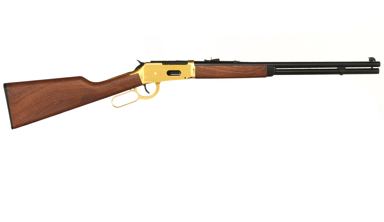 Double Bell M1894 Western Rifle mit Hlsenauswurf Vollmetall CO2 6mm BB gold - Holzoptik Bild 2
