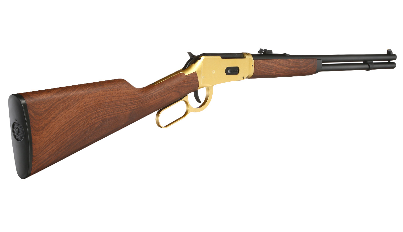 Double Bell M1894 Western Rifle mit Hlsenauswurf Vollmetall CO2 6mm BB gold - Holzoptik Bild 3