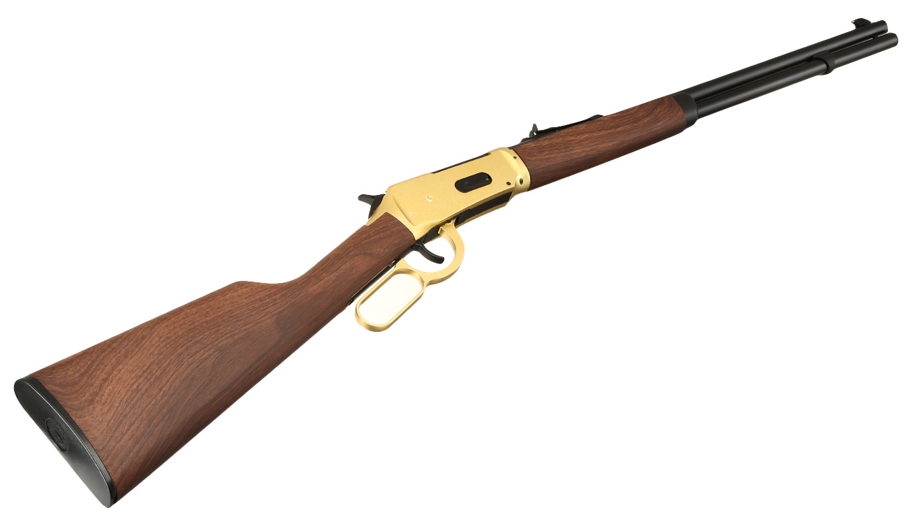 Double Bell M1894 Western Rifle mit Hlsenauswurf Vollmetall CO2 6mm BB gold - Holzoptik Bild 4