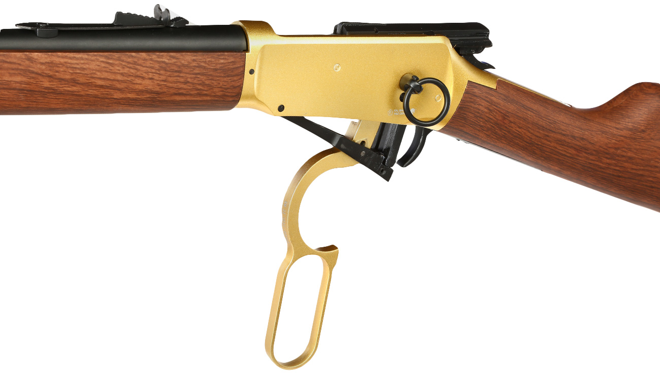 Double Bell M1894 Western Rifle mit Hlsenauswurf Vollmetall CO2 6mm BB gold - Holzoptik Bild 8