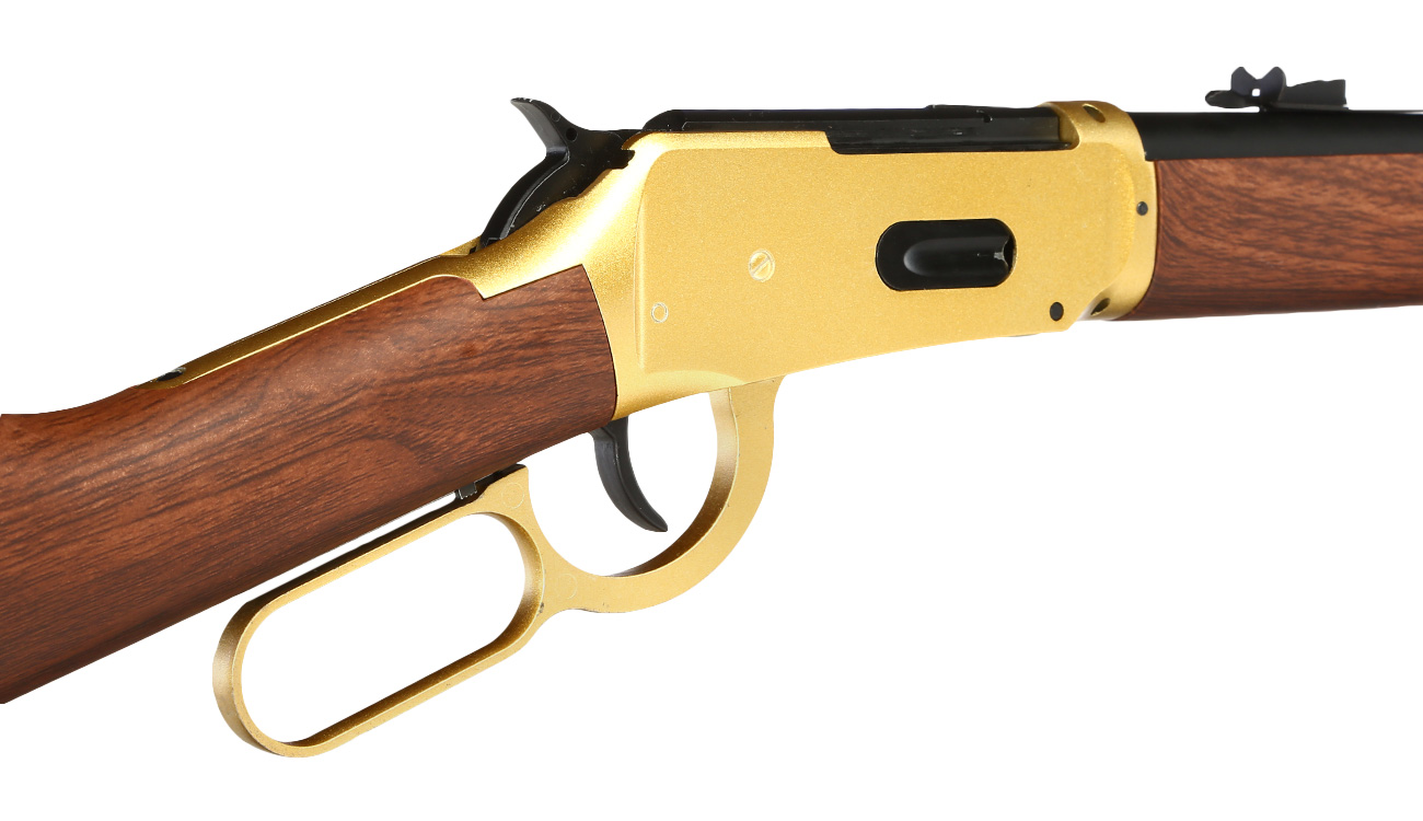 Double Bell M1894 Western Rifle mit Hlsenauswurf Vollmetall CO2 6mm BB gold - Holzoptik Bild 9