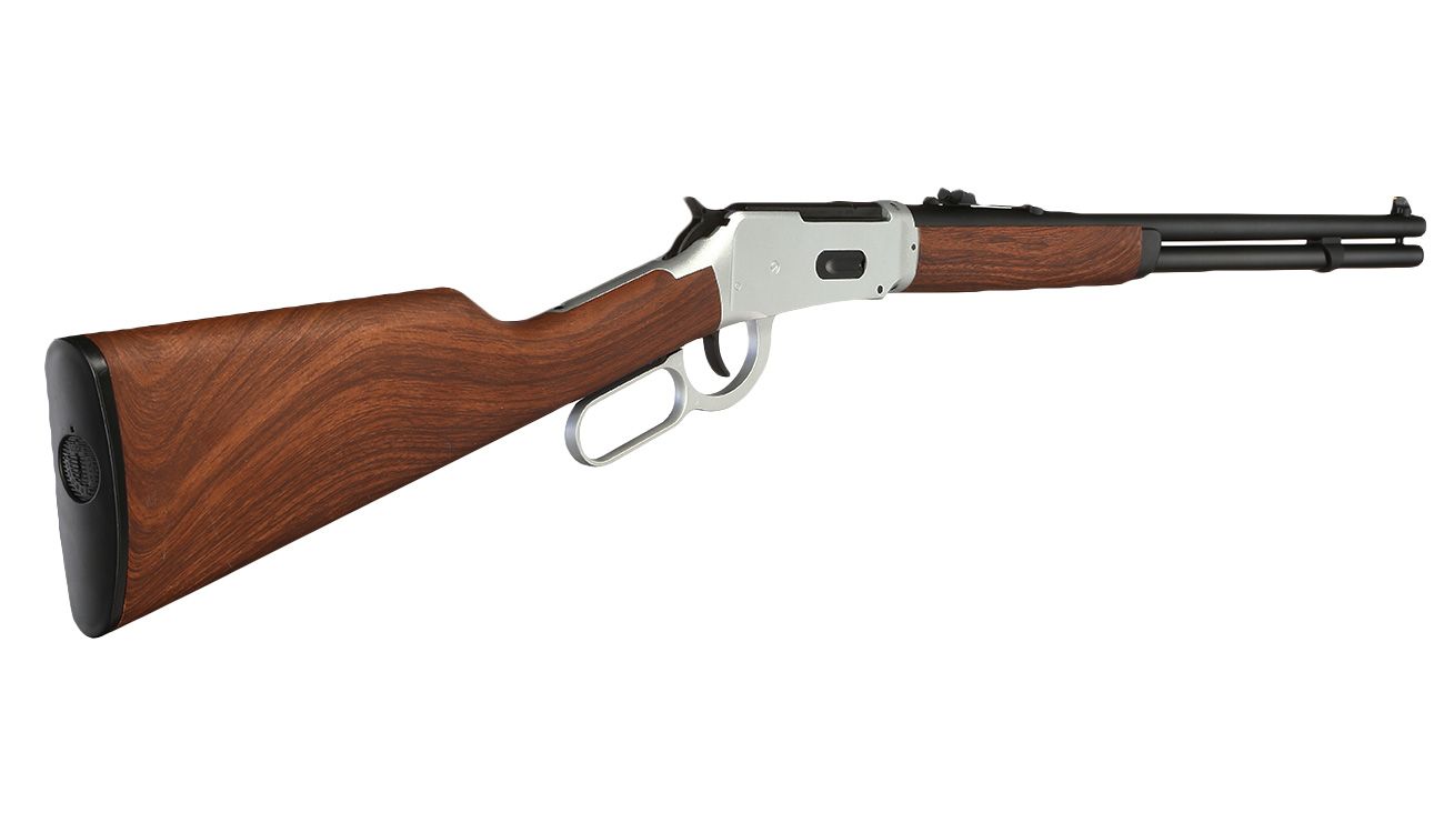 Double Bell M1894 Western Rifle mit Hlsenauswurf Vollmetall CO2 6mm BB silber - Holzoptik Bild 3