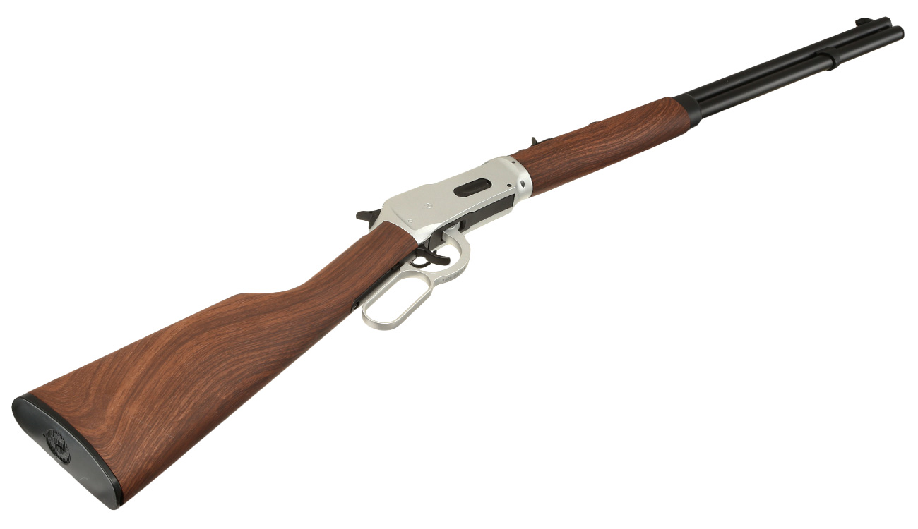 Double Bell M1894 Western Rifle mit Hlsenauswurf Vollmetall CO2 6mm BB silber - Holzoptik Bild 4