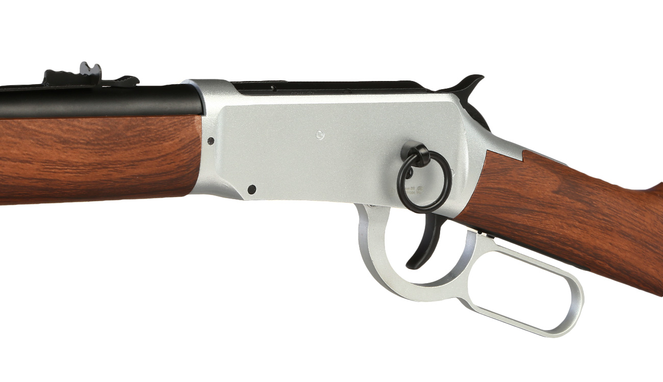 Double Bell M1894 Western Rifle mit Hlsenauswurf Vollmetall CO2 6mm BB silber - Holzoptik Bild 7