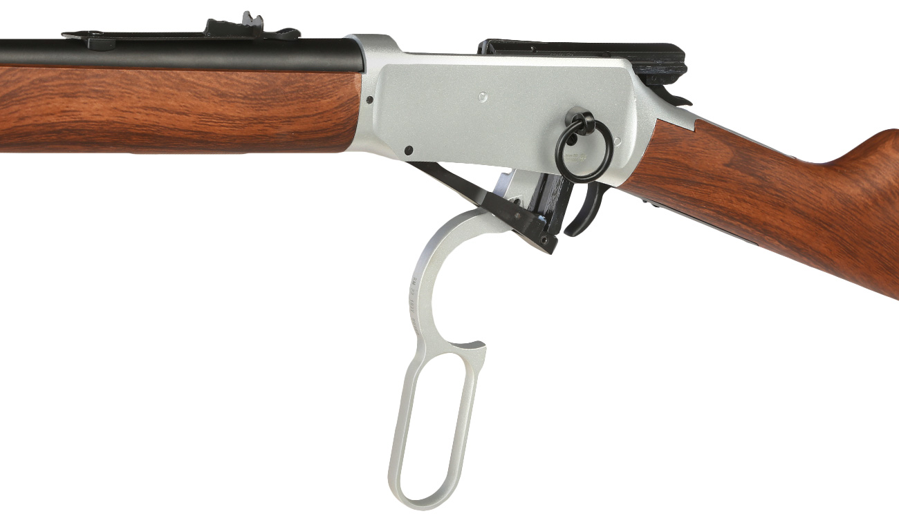Double Bell M1894 Western Rifle mit Hlsenauswurf Vollmetall CO2 6mm BB silber - Holzoptik Bild 8