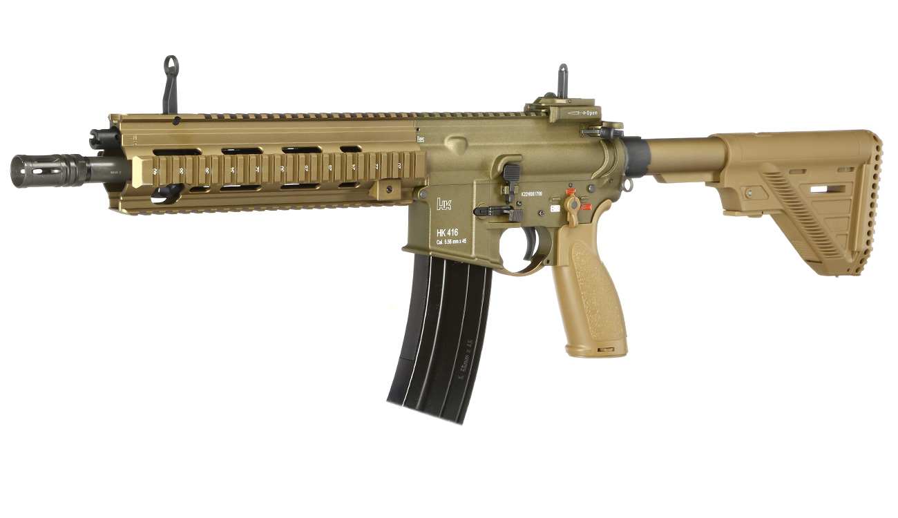 VFC Heckler & Koch HK416 A5 Vollmetall Gas-Blow-Back 6mm BB RAL 8000 grnbraun - Generation 3