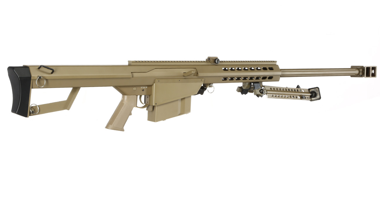 Snow Wolf Barrett M82A1 Vollmetall Bolt-Action Snipergewehr Springer 6mm BB Tan Bild 3