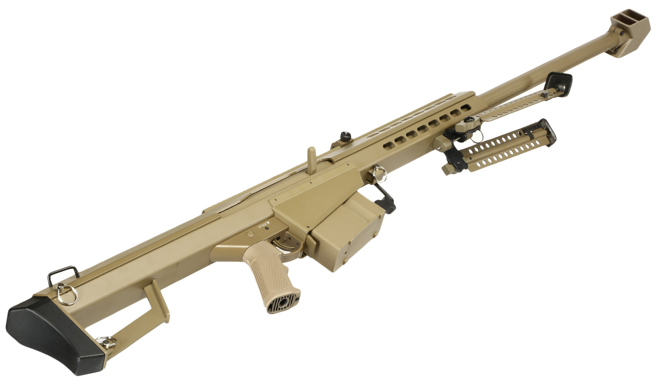 Snow Wolf Barrett M82A1 Vollmetall Bolt-Action Snipergewehr Springer 6mm BB Tan Bild 4