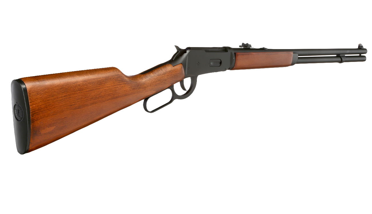 Double Bell M1894 Western Rifle mit Hlsenauswurf Vollmetall CO2 6mm BB schwarz - Echtholz-Version Bild 3