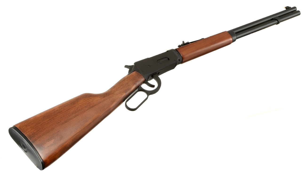 Double Bell M1894 Western Rifle mit Hlsenauswurf Vollmetall CO2 6mm BB schwarz - Echtholz-Version Bild 4