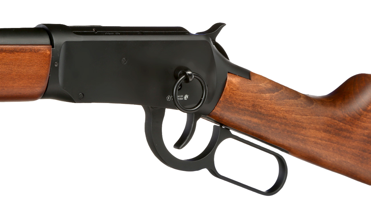 Double Bell M1894 Western Rifle mit Hlsenauswurf Vollmetall CO2 6mm BB schwarz - Echtholz-Version Bild 1