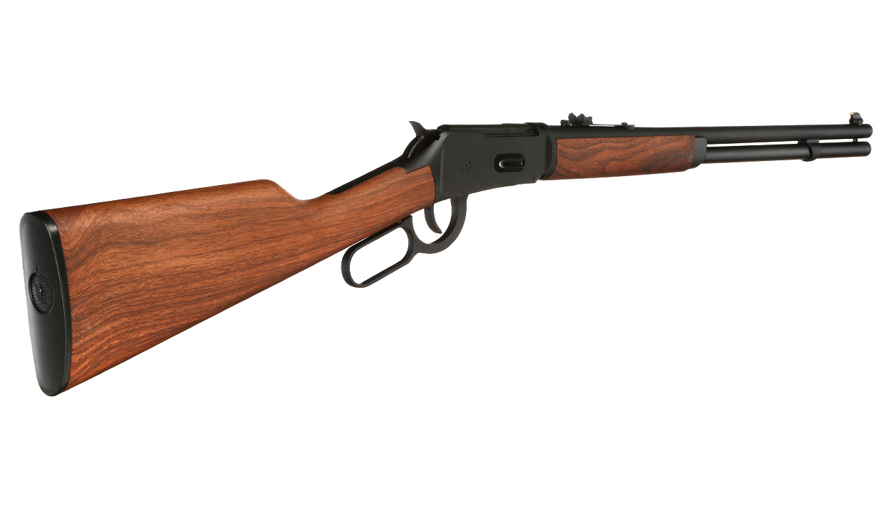 Double Bell M1894 Western Rifle mit Hlsenauswurf Vollmetall CO2 6mm BB schwarz - Holzoptik Bild 3