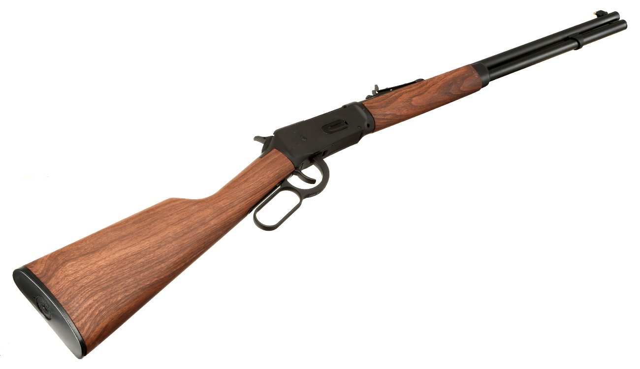 Double Bell M1894 Western Rifle mit Hlsenauswurf Vollmetall CO2 6mm BB schwarz - Holzoptik Bild 4