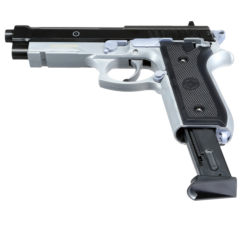 Cybergun PT92 Airsoft Federdruck mit Metallschlitten H.P.A. Fire Line Springer 6mm BB Dual Tone Bild 4