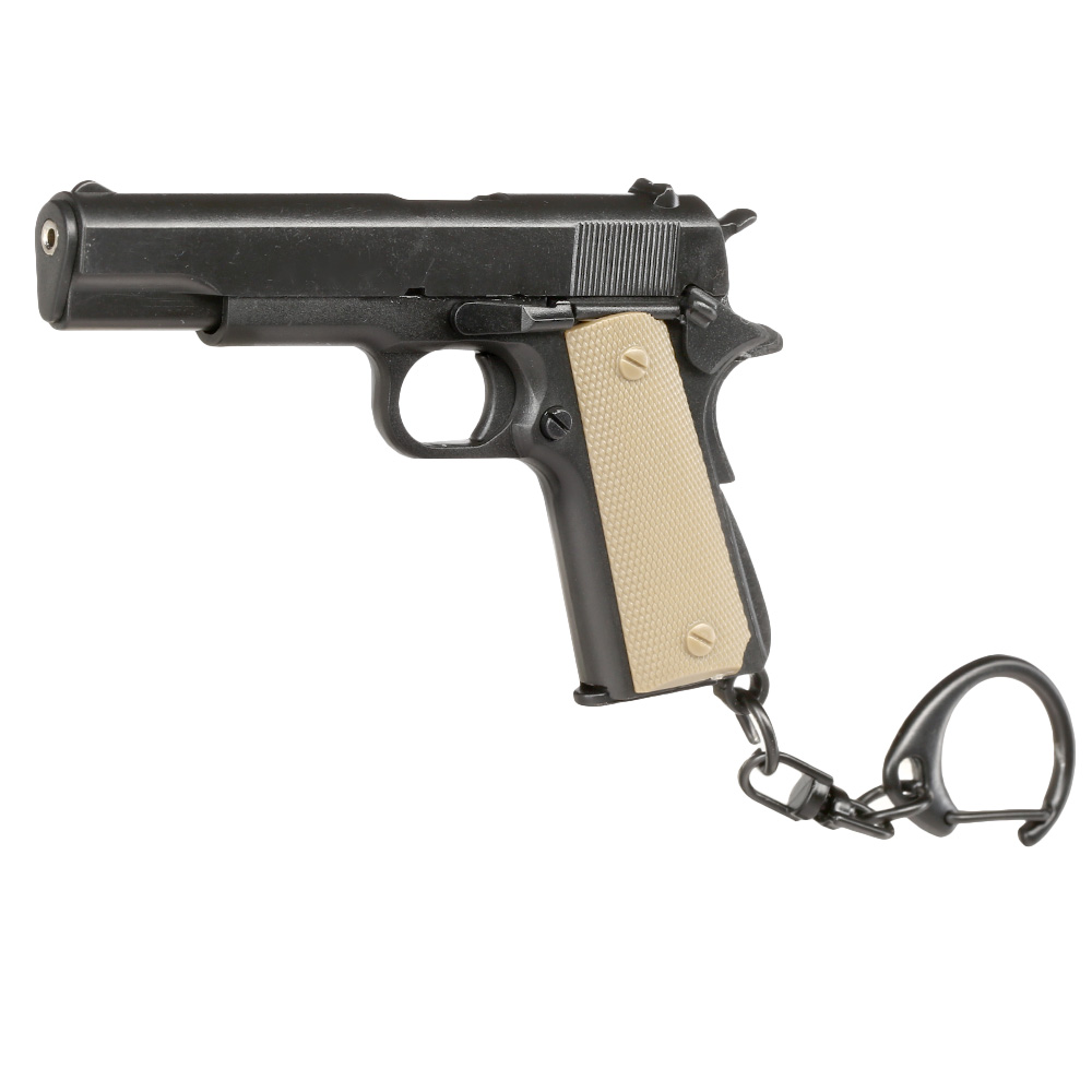 WoSport 1:4 M1911 A1 Miniaturmodell / Deko / Keyring schwarz / hellbraun