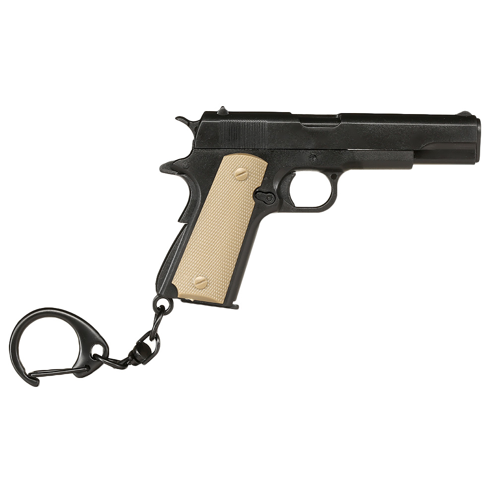 WoSport 1:4 M1911 A1 Miniaturmodell / Deko / Keyring schwarz / hellbraun Bild 2