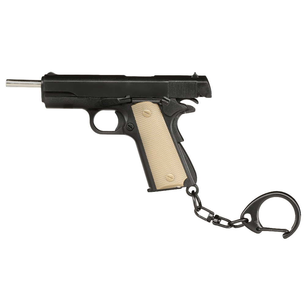 WoSport 1:4 M1911 A1 Miniaturmodell / Deko / Keyring schwarz / hellbraun Bild 3