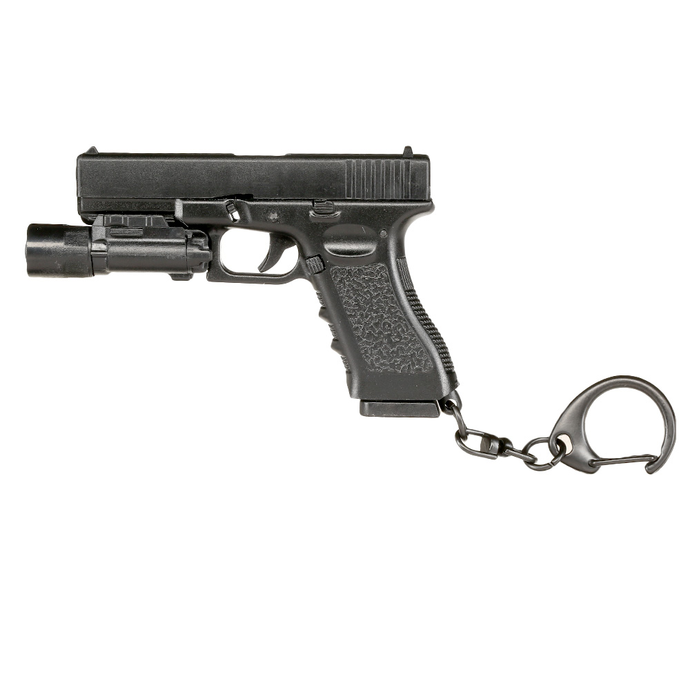 WoSport Schlsselanhnger G17 Pistole mit Lampe 1:4 Miniaturmodell schwarz Bild 1