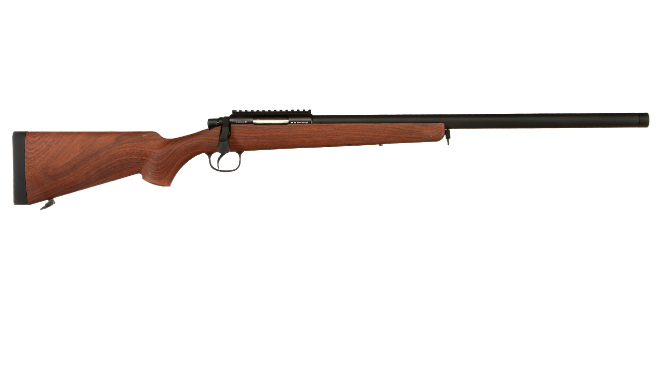 Double Bell VSR-10 Bolt Action Snipergewehr Springer 6mm BB schwarz - Holzoptik Bild 1