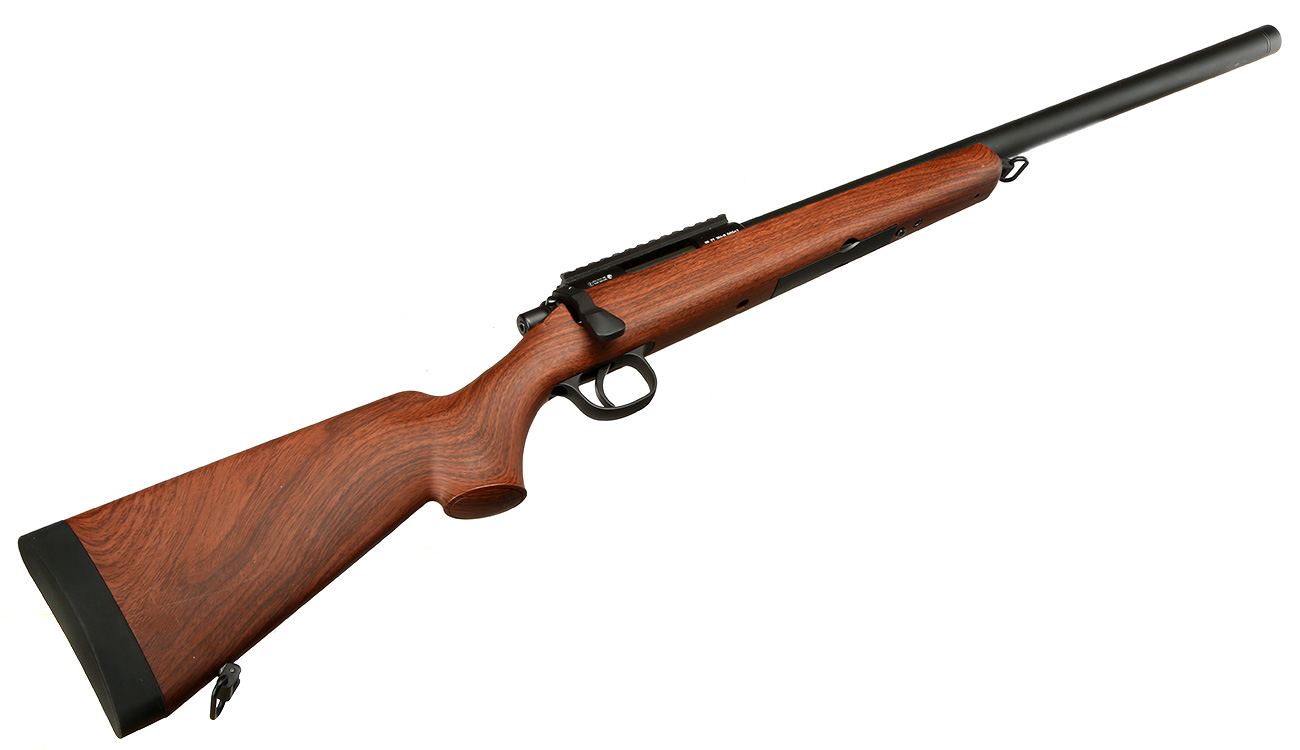 Double Bell VSR-10 Bolt Action Snipergewehr Springer 6mm BB schwarz - Holzoptik Bild 1