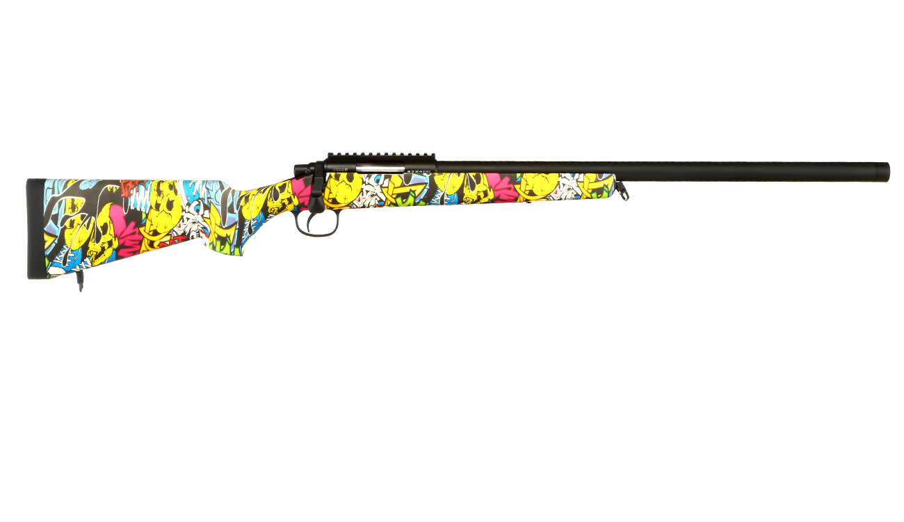 Double Bell VSR-10 Bolt Action Snipergewehr Springer 6mm BB schwarz - Jokers Graffiti Edition Bild 2