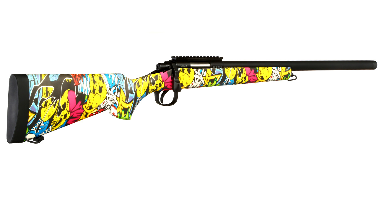 Double Bell VSR-10 Bolt Action Snipergewehr Springer 6mm BB schwarz - Jokers Graffiti Edition Bild 3