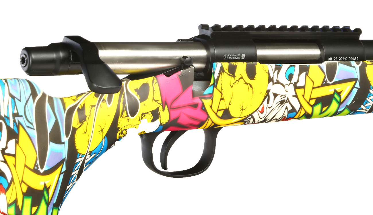 Double Bell VSR-10 Bolt Action Snipergewehr Springer 6mm BB schwarz - Jokers Graffiti Edition Bild 9