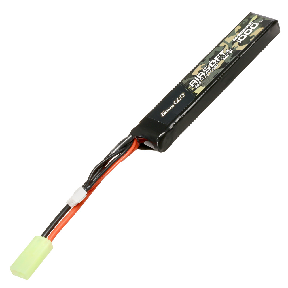 Gens Ace Airsoft LiPo Akku 7,4V 1000mAh 25C Stock-Tube Type m. Mini-Tam Anschluss Bild 1