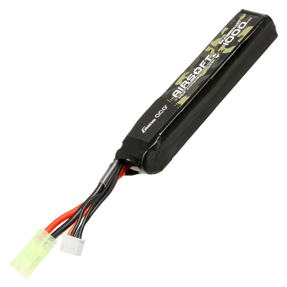 Gens Ace Airsoft LiPo Akku 11,1V 1000mAh 25C / 80C Stock-Tube Type m. Mini-Tam Anschluss Bild 1