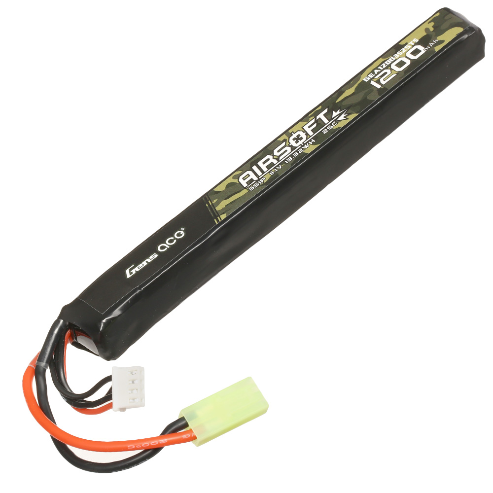 Gens Ace Airsoft LiPo Akku 11,1V 1200mAh 25C / 80C Stick-Type m. Mini-Tam Anschluss