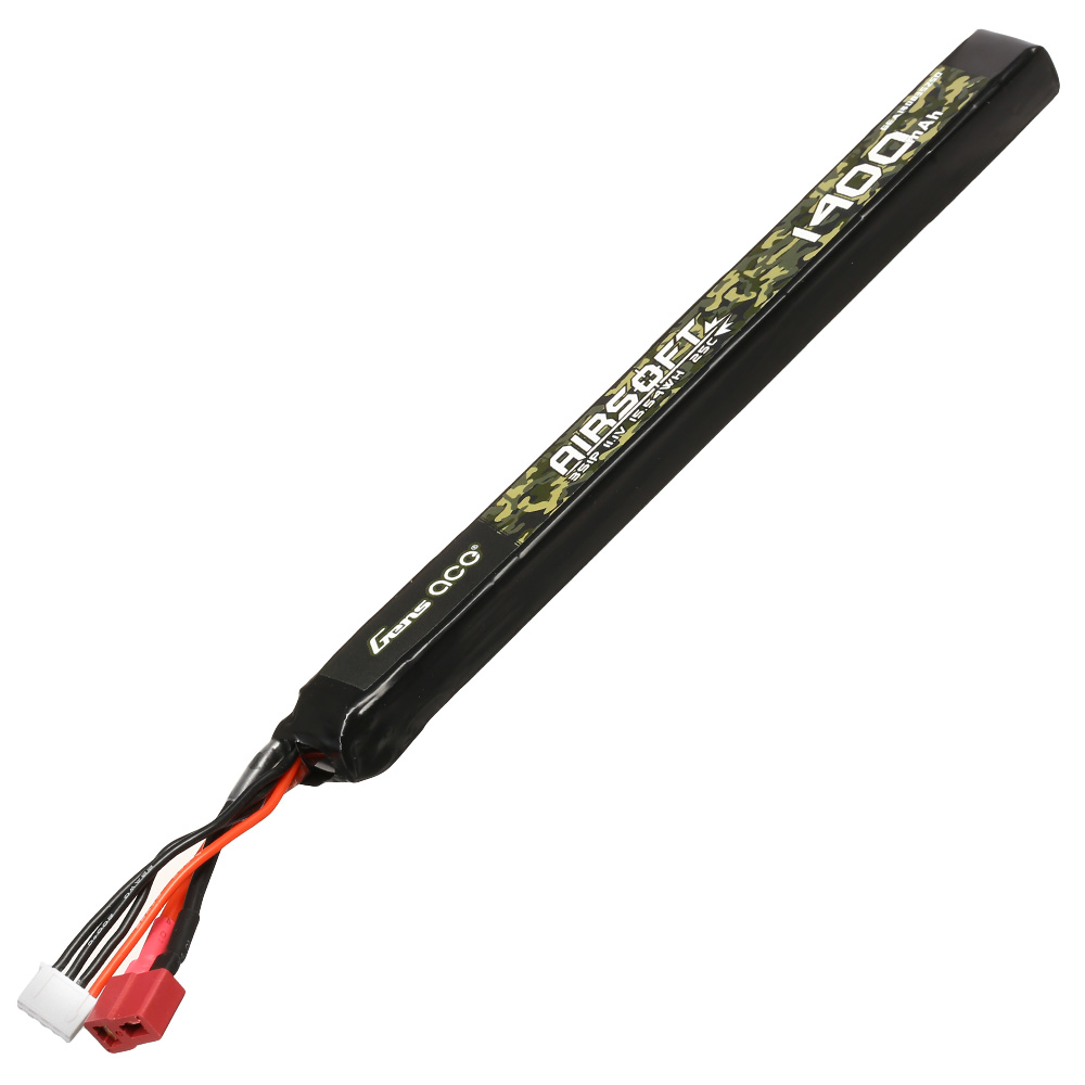 Gens Ace Airsoft LiPo Akku 11,1V 1400mAh 25C / 80C Stick-Type m. T-Stecker Anschluss Bild 1