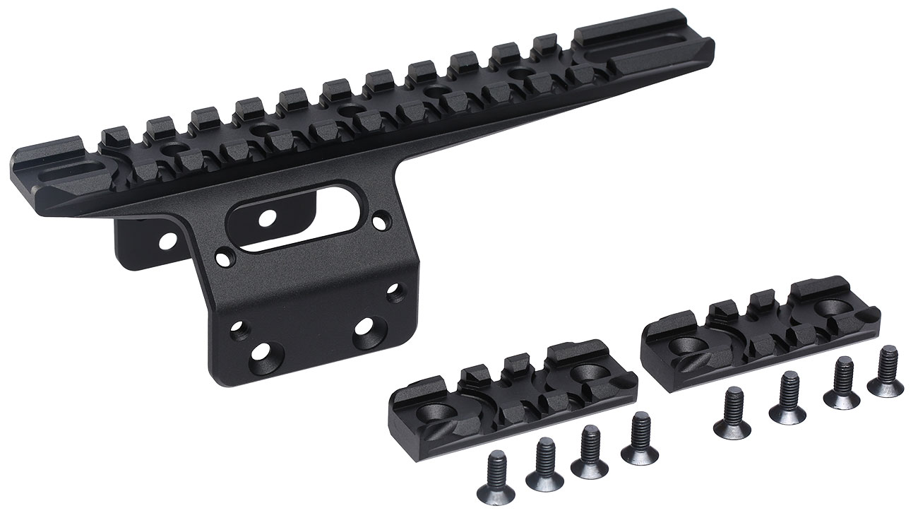 Action Army 21mm Aluminium Front Rail Kit 157 mm f. T10 schwarz