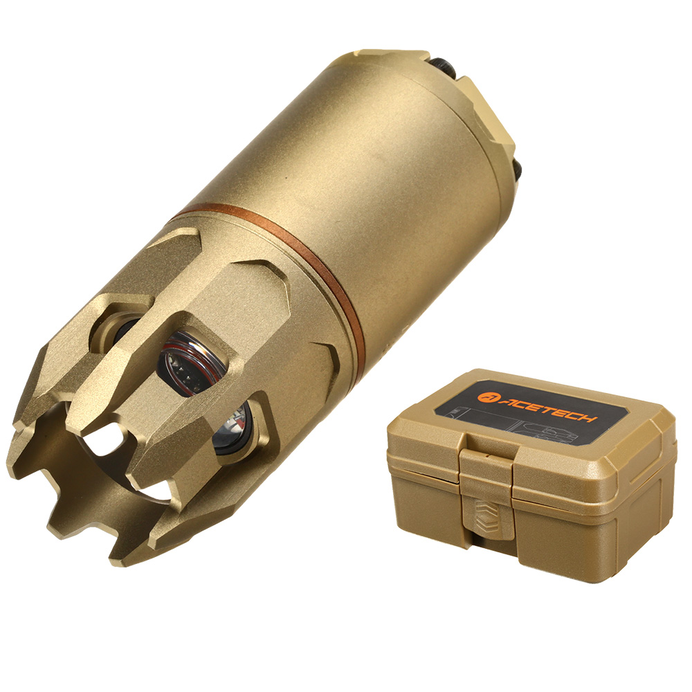 Acetech Raider Tracer Unit mit Bifrost M Multi-Color Flame Effect Flasher Unit inkl. Akku 14mm- tan