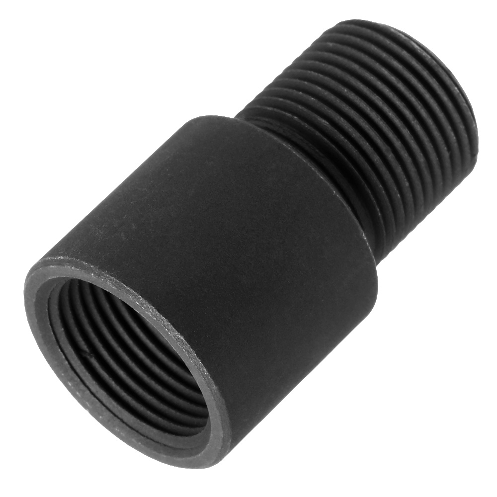 MadBull Stahl Schalldmpferadapter 14mm+ CW auf 14mm- CCW dunkelgrau Bild 1