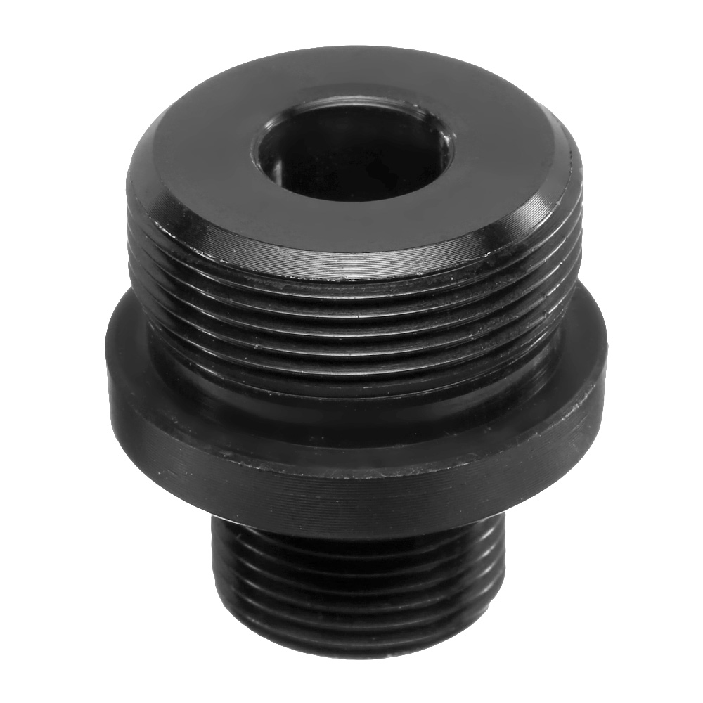 Royal Airsoft Barrel Extension / Silencer Adapter 14mm- schwarz f. Well MB03 Gewehrserie Bild 1