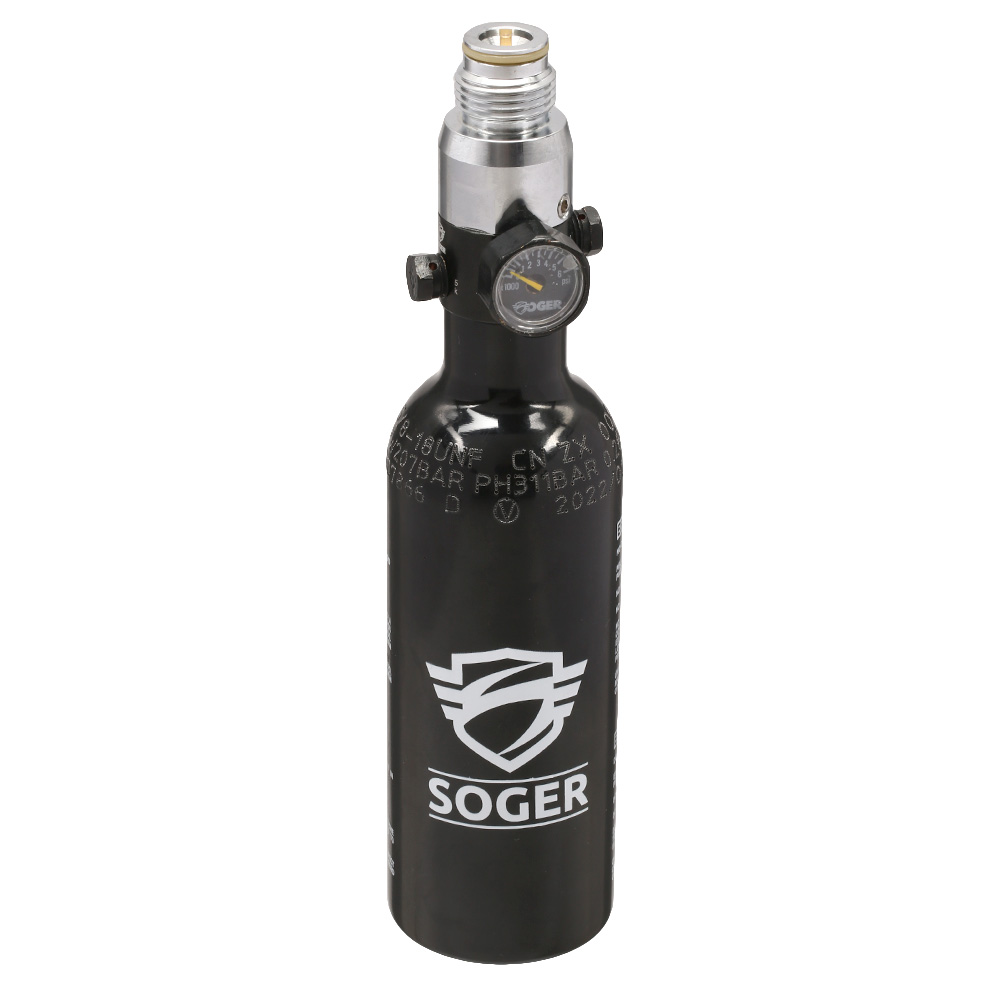 Soger Sports 0,16L / 10ci HPA Tank mit SLP Regulator 3000 PSI / 450 PSI schwarz Bild 2