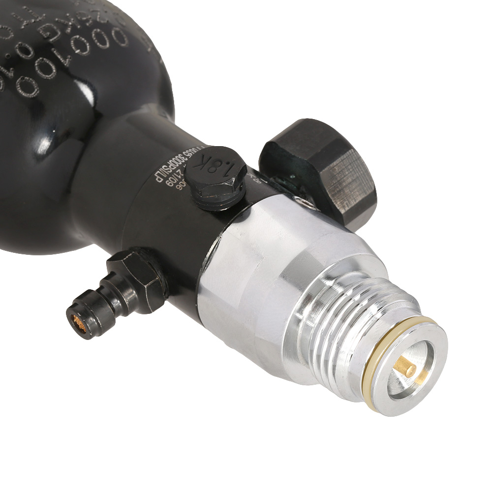 Soger Sports 0,16L / 10ci HPA Tank mit SLP Regulator 3000 PSI / 450 PSI schwarz Bild 5