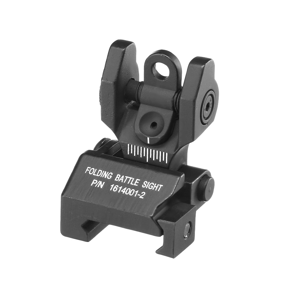 King Arms Folding Battle Sight Set Front / Rear fr 21mm Schienen schwarz Bild 4