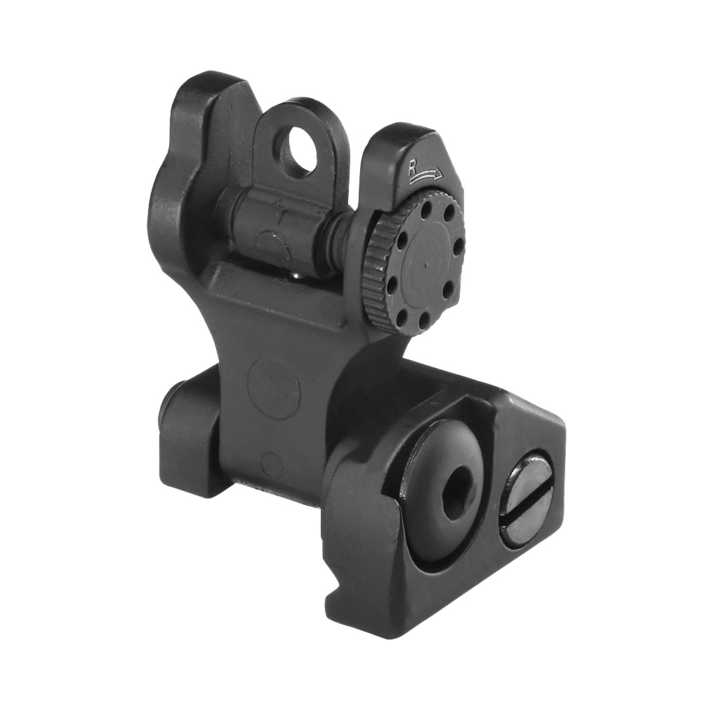 King Arms Folding Battle Sight Set Front / Rear fr 21mm Schienen schwarz Bild 1