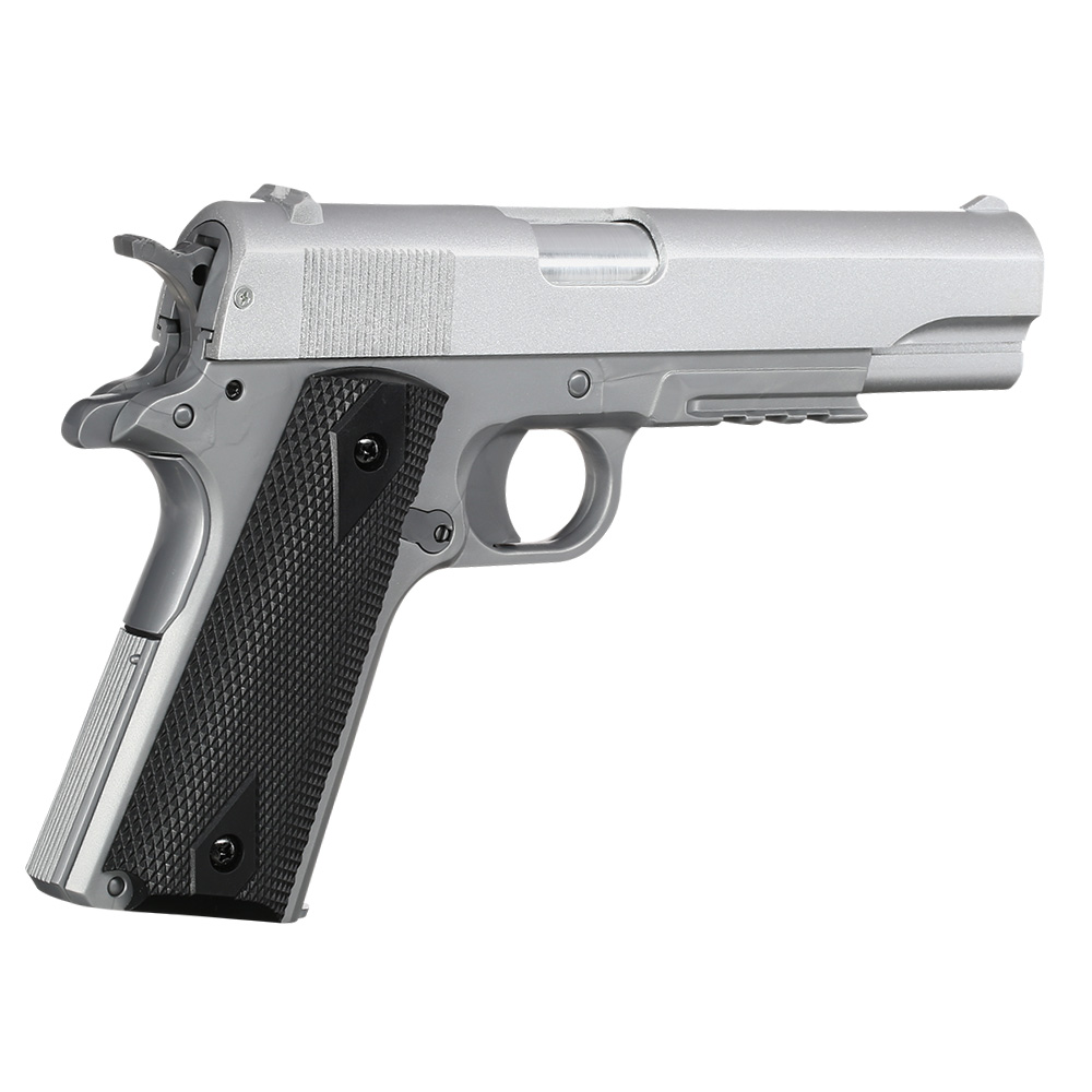 Cybergun Colt M1911A1 mit Metallschlitten H.P.A. Fire Line Springer 6mm BB silber Bild 3