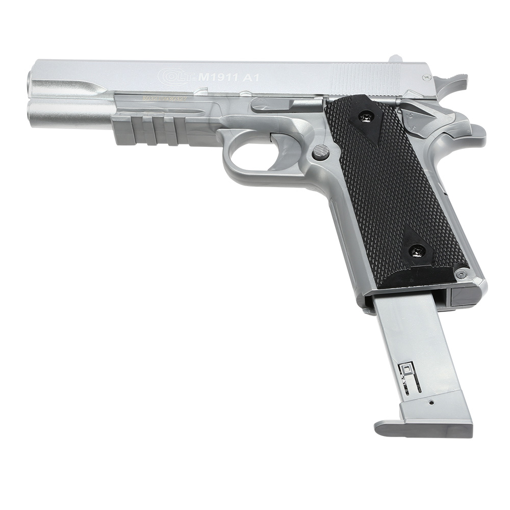 Cybergun Colt M1911A1 mit Metallschlitten H.P.A. Fire Line Springer 6mm BB silber Bild 4