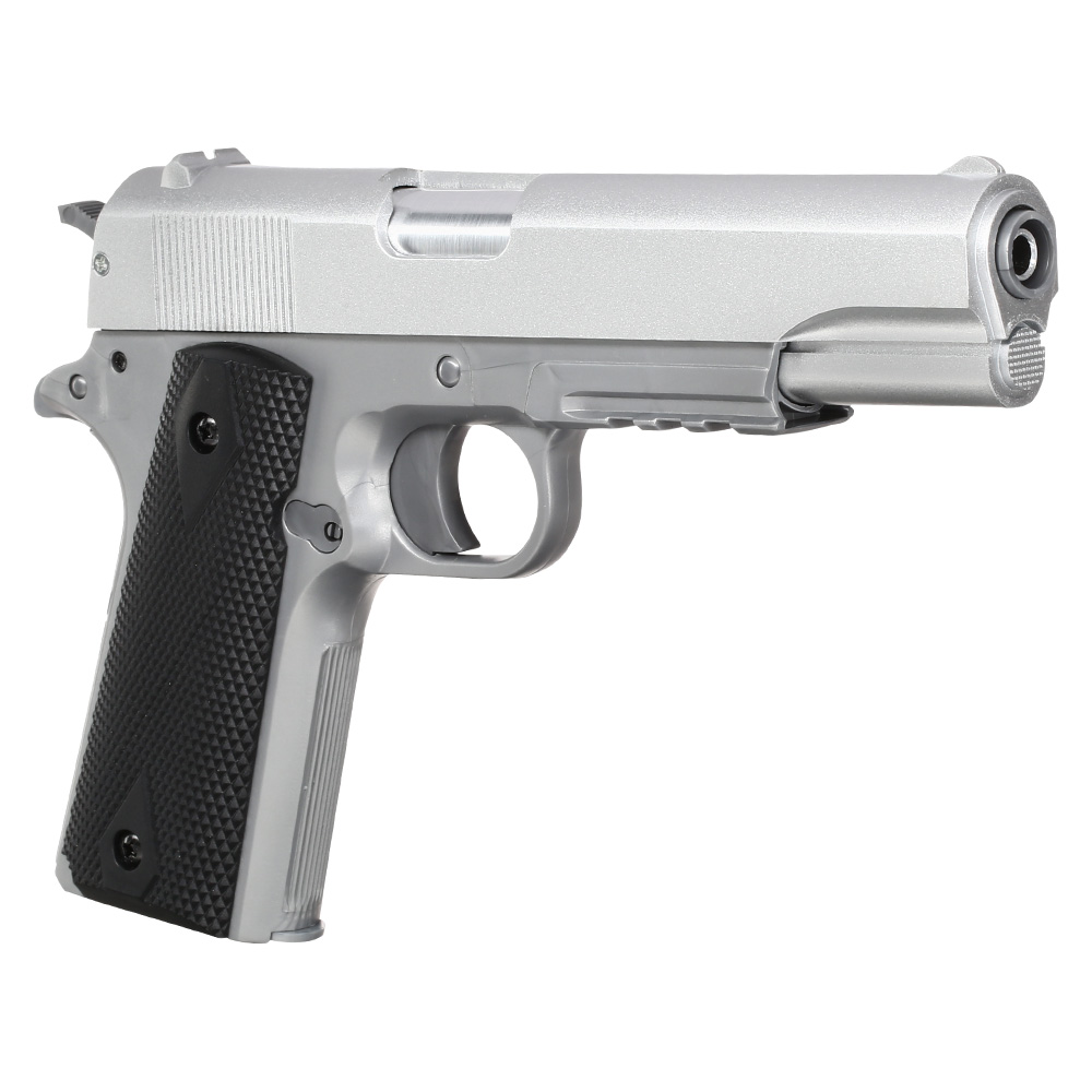 Cybergun Colt M1911A1 mit Metallschlitten H.P.A. Fire Line Springer 6mm BB silber Bild 6