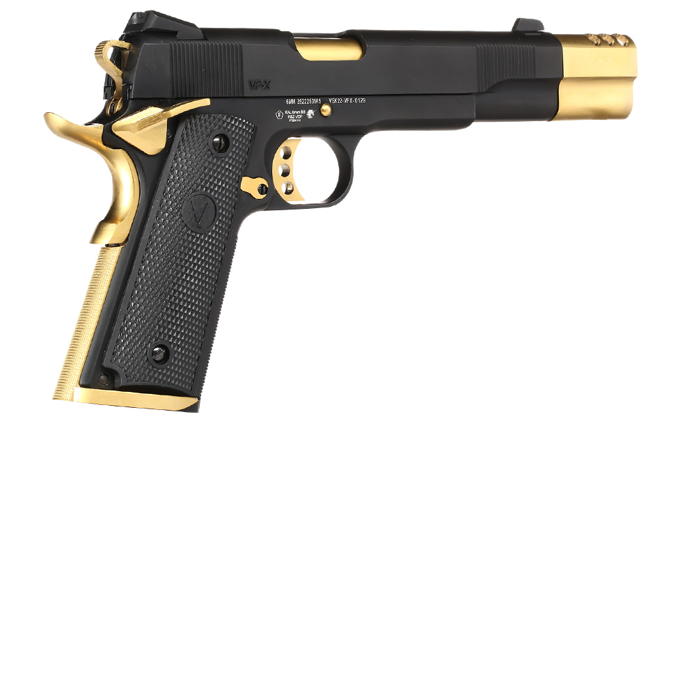 Vorsk Airsoft VP-X 1911 Vollmetall GBB 6mm BB Gold Match Bild 4