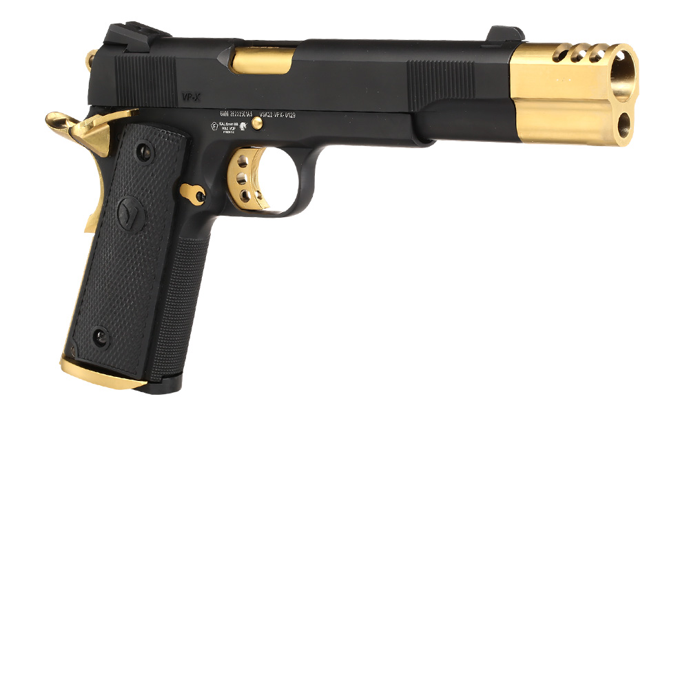 Vorsk Airsoft VP-X 1911 Vollmetall GBB 6mm BB Gold Match Bild 7