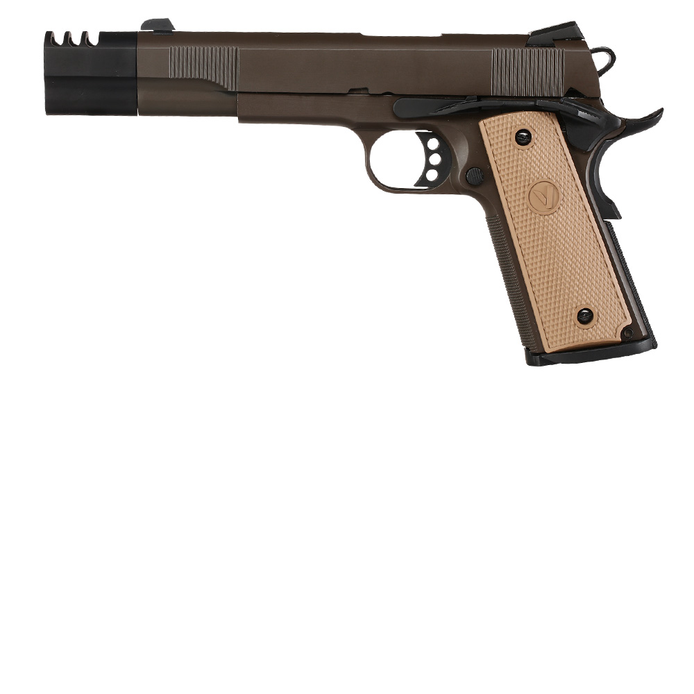 Vorsk Airsoft VP-X 1911 Vollmetall GBB 6mm BB Tan / Bronze Bild 1