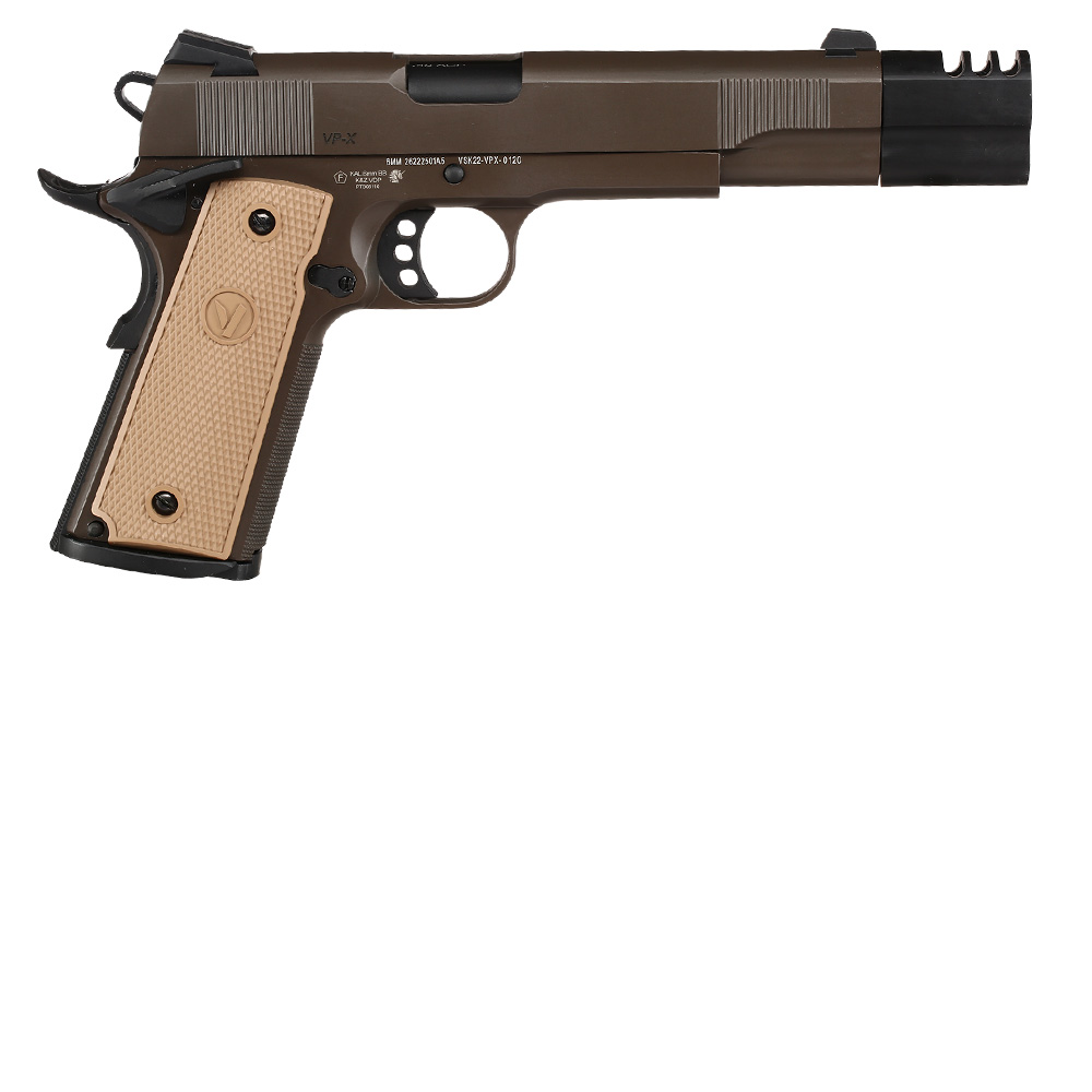 Vorsk Airsoft VP-X 1911 Vollmetall GBB 6mm BB Tan / Bronze Bild 3