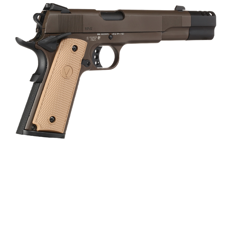 Vorsk Airsoft VP-X 1911 Vollmetall GBB 6mm BB Tan / Bronze Bild 4